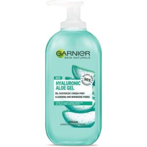 (اصلی/200میل) ژل شستشوی صورت گارنیر اصلی هیالورونیک آلوئه ورا انواع پوست Garnier Hyaluronic Aloe Gel Cleansing