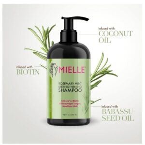 (اصلی) شامپو ضد ریزش و تقویت کننده مو رزماری میله مدل Mielle Organics Rosemary Mint Strengthening Shampoo