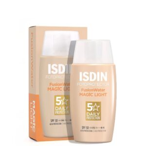 (اصلی/50میل) ضد آفتاب ایزدین مدل فیوژن واتر مجیک رنگ لایت ISDIN Fotoprotector Fusion Water MAGIC Light