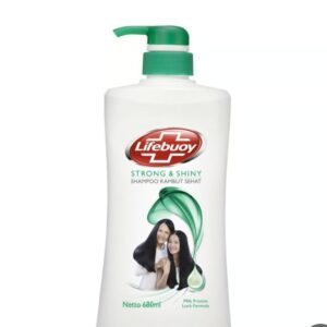 (اصلی اندونزی/680میل) شامپو پمپی لایف بوی سبز مدل Strong and shiny تقویت و براق کننده shampoo Lifebuoy