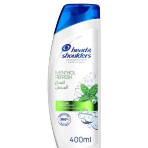 (اصلی عربی/400میل) شامپو هد اند شولدرز مدل نعنایی ضدشوره و خنک کننده مناسب انواع مو Head & Shoulders