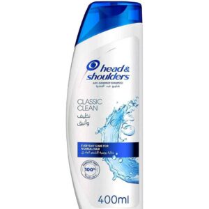 (اصلی عربی/400میل) شامپو هد اند شولدرز آبی مدل مصرف روزانه ضدشوره و مناسب انواع مو Head & Shoulders