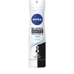 (اصلی آلمان/150میل) اسپری ضد تعریق زنانه نیوا مدل بلک اند وایت فرش NIVEA Black And White Invisible