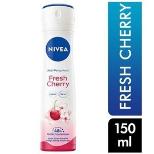 (اصلی آلمان/150میل) اسپری ضد تعریق زنانه نیوا مدل فرش چری NIVEA Fresh Cherry