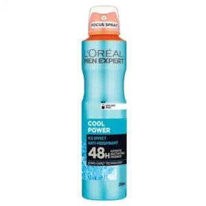 (اصلی فرانسه/250میل) اسپری ضدتعریق لورال آبی مدل LOREAL Cool Power Ice Effect