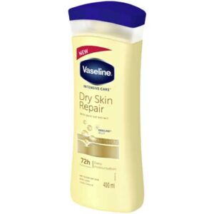 (اصلی/400میل) لوسیون بدن وازلین زرد ترمیم کننده مدل VASELINE DRY SKIN REPAIR