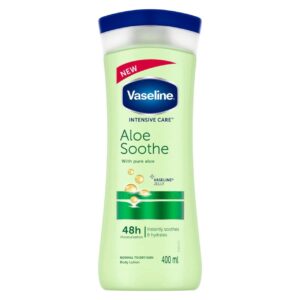 (اصلی/400میل) لوسیون بدن وازلین سبز آلوئه‌ورا مدل VASELINE ALOE SOOTHE