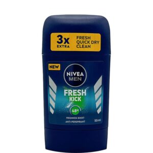 (اصلی آلمان/50میل) مام استیک صابونی نیوا مردانه مدل فرش کیک NIVEA FRESH KICK