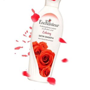 لوسیون بدن انشانتر قرمز گل رز مدل Enchanteur  Rose Oud Amour