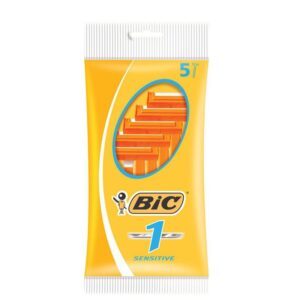 (اصلی/ 5عددی) خودتراش تیغ تک لبه پوست حساس بیک 5 عددی  Bic Sensitive