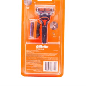 (اصلی/ 1دسته 2یدک) خودتراش تیغ ژیلت فیوژن مدل Gillette Fusion 5 حاوی یک دسته دارای یک سری 5لبه بر روی خودتراش و یک یدک 5لبه جداگانه