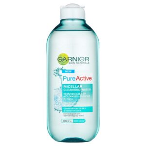 (اصلی/400میل) میسلار واتر آبی گارنیر مدل پیور اکتیو مناسب پوست چرب و مختلط Garnier PURE ACTIVE