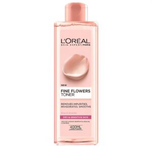 (اصلی/400میل) تونر لورال مخصوص پوست خشک و حساس مدل Loreal Fine flowers