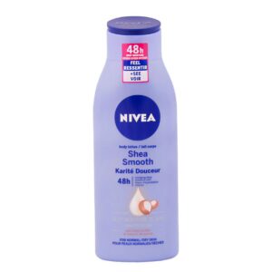 (اصلی آلمانی/400میل) لوسیون بدن نیوا مدل شی باتر مرطوب کننده و آبرسان پوست خشک Nivea Shea Smooth Dry Skin Body Skin