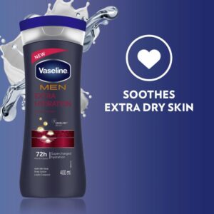 (اصلی/400میل) لوسیون بدن مردانه اکسترا هیدریشن پوست خشک وازلین Extra Hydration Men body lotion very Dry skin Vaseline